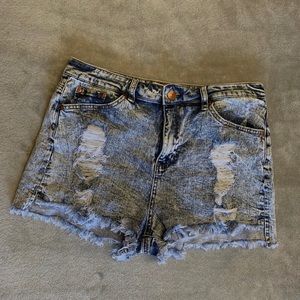 Super High Rise Denim Shorts